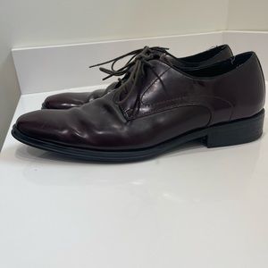 Brown leather Aldo derby mens dress shoes